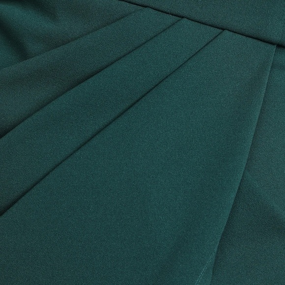 LULU’S So Flirty Hunter Green One Shoulder Cutout Asymmetrical Dress - Picture 3 of 4